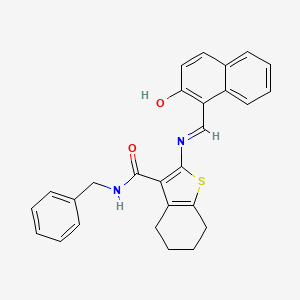 molecular formula C27H24N2O2S B560395 JGB1741 CAS No. 1256375-38-8