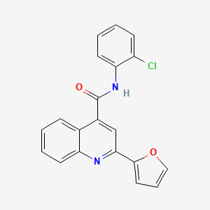 molecular formula C20H13ClN2O2 B5603983 N-(2-chlorophenyl)-2-(furan-2-yl)quinoline-4-carboxamide 