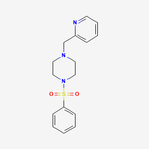 molecular formula C16H19N3O2S B5603993 1-(phenylsulfonyl)-4-(2-pyridylmethyl)piperazine 