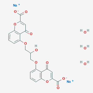 molecular formula C23H20Na2O14 B560404 Cromoglicate sodium hydrate CAS No. 5826-37-6