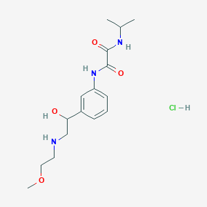 molecular formula C16H26ClN3O4 B5604045 N-(3-{1-hydroxy-2-[(2-methoxyethyl)amino]ethyl}phenyl)-N'-isopropylethanediamide hydrochloride 
