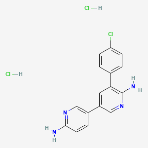 molecular formula C16H15Cl3N4 B560408 PF 06260933 dihydrochloride CAS No. 1883548-86-4