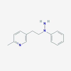 molecular formula C14H17N3 B5604093 2-methyl-5-[2-(1-phenylhydrazino)ethyl]pyridine 