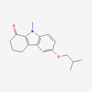 molecular formula C17H21NO2 B5604115 6-isobutoxy-9-methyl-2,3,4,9-tetrahydro-1H-carbazol-1-one 