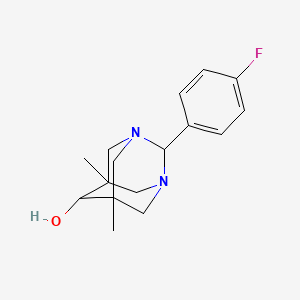 molecular formula C16H21FN2O B5604148 (1R,2S,3S,5R,6S,7S)-2-(4-fluorophenyl)-5,7-dimethy 
