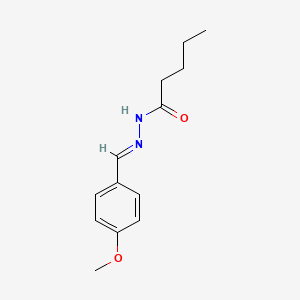 molecular formula C13H18N2O2 B5604163 N-[(E)-(4-methoxyphenyl)methylideneamino]pentanamide 