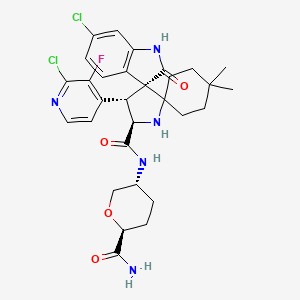 molecular formula C30H34Cl2FN5O4 B560421 Milademetan CAS No. 1398568-47-2