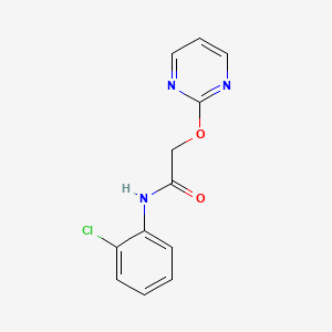 molecular formula C12H10ClN3O2 B5604221 N-(2-chlorophenyl)-2-(pyrimidin-2-yloxy)acetamide 