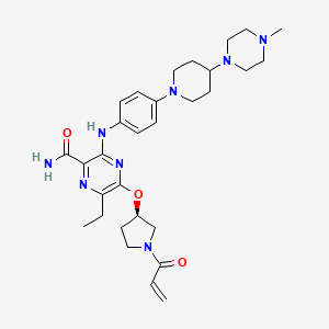 molecular formula C30H42N8O3 B560425 Naquotinib CAS No. 1448232-80-1
