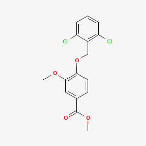 molecular formula C16H14Cl2O4 B5604257 methyl 4-[(2,6-dichlorobenzyl)oxy]-3-methoxybenzoate 