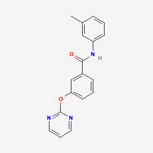 molecular formula C18H15N3O2 B5604286 N-(3-methylphenyl)-3-(2-pyrimidinyloxy)benzamide 