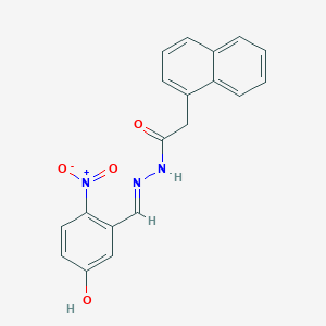 molecular formula C19H15N3O4 B5604288 N'-(5-hydroxy-2-nitrobenzylidene)-2-(1-naphthyl)acetohydrazide 