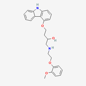 molecular formula C25H28N2O4 B560432 4-(9H-咔唑-4-氧基)-1-[2-(2-甲氧基苯氧基)乙胺基]丁烷-2-醇 CAS No. 955371-84-3