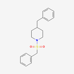 molecular formula C19H23NO2S B5604321 4-benzyl-1-(benzylsulfonyl)piperidine 