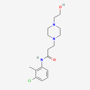 molecular formula C16H24ClN3O2 B5604347 N-(3-chloro-2-methylphenyl)-3-[4-(2-hydroxyethyl)piperazin-1-yl]propanamide 