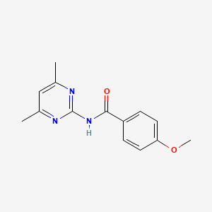molecular formula C14H15N3O2 B5604387 N-(4,6-dimethylpyrimidin-2-yl)-4-methoxybenzamide 