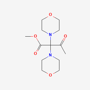 molecular formula C13H22N2O5 B5604408 METHYL 2,2-BIS(MORPHOLIN-4-YL)-3-OXOBUTANOATE 