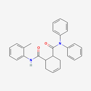 molecular formula C27H26N2O2 B5604428 N'-(2-methylphenyl)-N,N-diphenyl-4-cyclohexene-1,2-dicarboxamide 