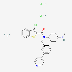 molecular formula C28H32Cl3N3O2S B560443 SAG dihydrochloride CAS No. 364590-63-6