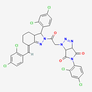molecular formula C32H22Cl6N6O3 B5604440 dione 