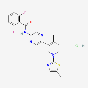 molecular formula C21H20ClF2N5OS B560445 RO2959 Hydrochloride CAS No. 1219927-22-6