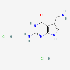 molecular formula C7H11Cl2N5O B560450 preQ1 Dihydrochloride CAS No. 86694-45-3