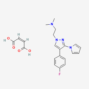 molecular formula C21H23FN4O4 B560451 PK7242 maleate CAS No. 1446352-68-6