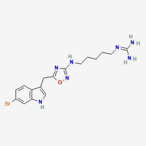 molecular formula C17H22BrN7O B560452 Phidianidine a CAS No. 1301638-41-4