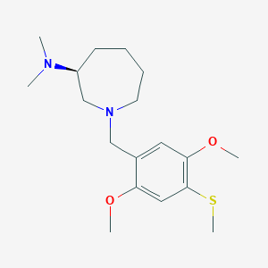 molecular formula C18H30N2O2S B5604573 (3S)-1-[2,5-dimethoxy-4-(methylthio)benzyl]-N,N-dimethylazepan-3-amine 