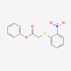 molecular formula C14H11NO4S B5604600 Phenyl 2-(2-nitrophenyl)sulfanylacetate 