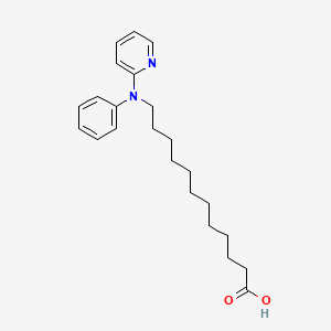 molecular formula C30H29N3O3 B560462 12-(苯基(吡啶-2-基)氨基)十二烷酸 CAS No. 1338824-20-6
