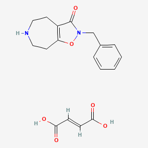 molecular formula C18H20N2O6 B560463 2-benzyl-5,6,7,8-tetrahydro-4H-[1,2]oxazolo[4,5-d]azepin-3-one;(E)-but-2-enedioic acid CAS No. 125115-67-5