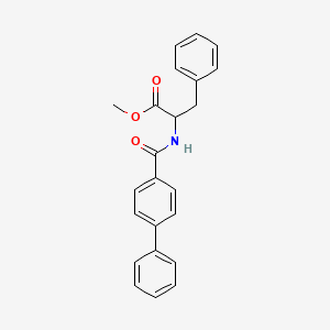 molecular formula C23H21NO3 B5604637 Methyl 3-phenyl-2-[(4-phenylbenzoyl)amino]propanoate 
