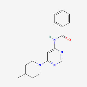 molecular formula C17H20N4O B560464 N-(6-(4-methylpiperidin-1-yl)pyrimidin-4-yl)benzamide CAS No. 1706108-92-0