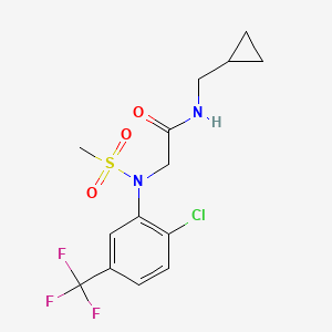 2-{N-[2-chloro-5-(trifluoromethyl)phenyl]methanesulfonamido}-N-(cyclopropylmethyl)acetamide