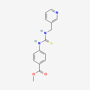 molecular formula C15H15N3O2S B5604652 methyl 4-({[(3-pyridinylmethyl)amino]carbonothioyl}amino)benzoate 