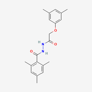 molecular formula C20H24N2O3 B5604684 N'-[(3,5-dimethylphenoxy)acetyl]-2,4,6-trimethylbenzohydrazide 