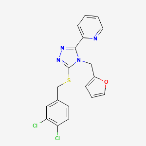 molecular formula C19H14Cl2N4OS B560470 ML138 CAS No. 1355243-24-1