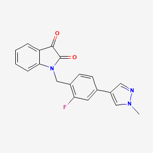 1-(2-fluoro-4-(1-methyl-1H-pyrazol-4-yl)benzyl)indoline-2,3-dione