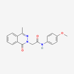 molecular formula C18H17N3O3 B5604778 N-(4-METHOXYPHENYL)-2-(4-METHYL-1-OXO-12-DIHYDROPHTHALAZIN-2-YL)ACETAMIDE 