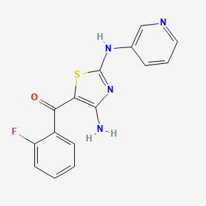 (4-Amino-2-(pyridin-3-ylamino)thiazol-5-yl)(2-fluorophenyl)methanone