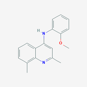 molecular formula C18H18N2O B5604814 N-(2-methoxyphenyl)-2,8-dimethylquinolin-4-amine 