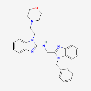 molecular formula C28H30N6O B5604839 N-[(1-BENZYL-1H-1,3-BENZODIAZOL-2-YL)METHYL]-1-[2-(MORPHOLIN-4-YL)ETHYL]-1H-1,3-BENZODIAZOL-2-AMINE 