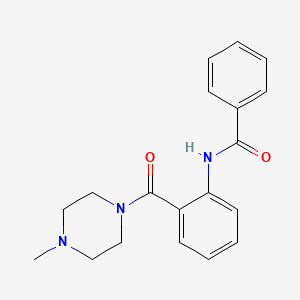 molecular formula C19H21N3O2 B5604959 N-[2-(4-methylpiperazine-1-carbonyl)phenyl]benzamide 