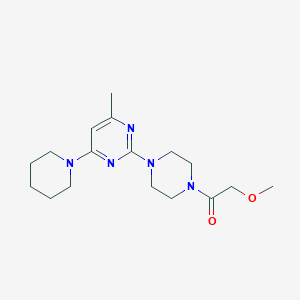 molecular formula C17H27N5O2 B5604974 2-[4-(methoxyacetyl)-1-piperazinyl]-4-methyl-6-(1-piperidinyl)pyrimidine 