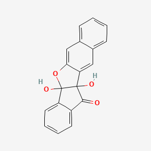 molecular formula C19H12O4 B560502 2,10-Dihydroxy-11-oxapentacyclo[10.8.0.02,10.04,9.014,19]icosa-1(20),4,6,8,12,14,16,18-octaen-3-one CAS No. 1416230-65-3