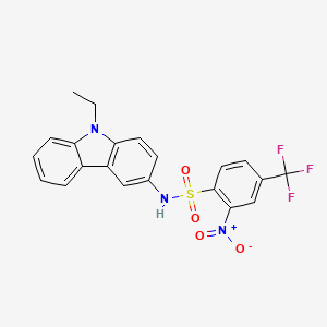 molecular formula C21H16F3N3O4S B560505 Cardiosulfa CAS No. 1196109-25-7