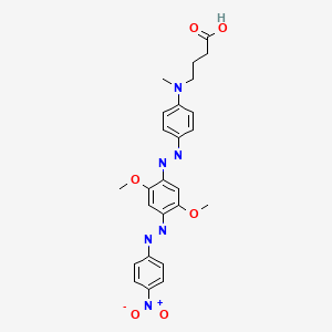 molecular formula C25H26N6O6 B560508 4-[[4-[2,5-二甲氧基-4-(4-硝基苯偶氮)苯偶氮]苯基](甲基)氨基]丁酸 CAS No. 1214891-99-2