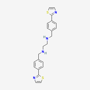 molecular formula C22H22N4S2 B560510 N1,N2-Bis(4-(thiazol-2-yl)benzyl)ethane-1,2-diamine CAS No. 1507370-40-2