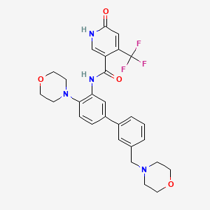N-[2-morpholin-4-yl-5-[3-(morpholin-4-ylmethyl)phenyl]phenyl]-6-oxo-4-(trifluoromethyl)-1H-pyridine-3-carboxamide